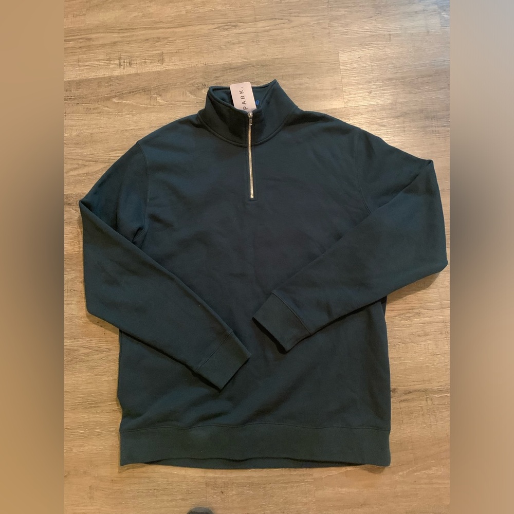 NWT Spark Sweatshirt Dark Green Mens Size XL Half Zip